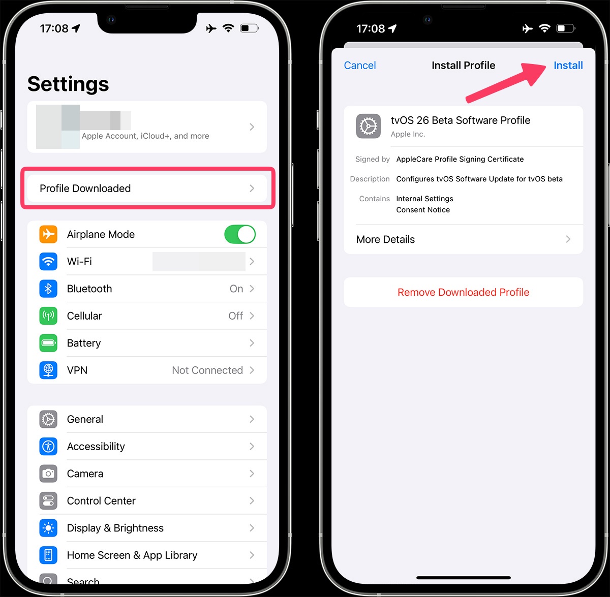 install ota blocker profile